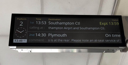 TFT and LED displays for Derby