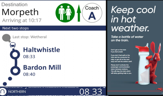 On-train information helps maintain customer satisfaction