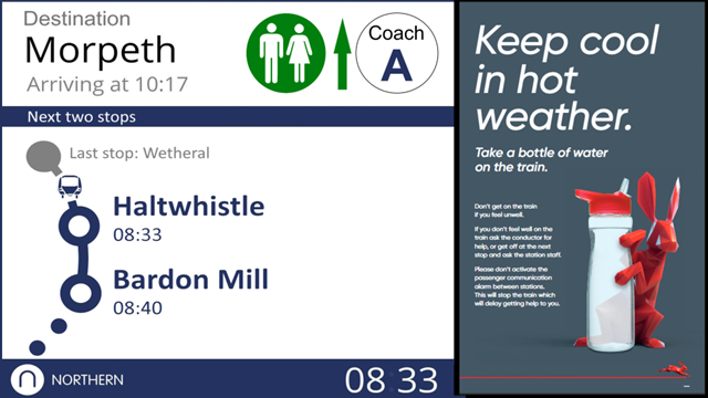 On-train information helps maintain customer satisfaction